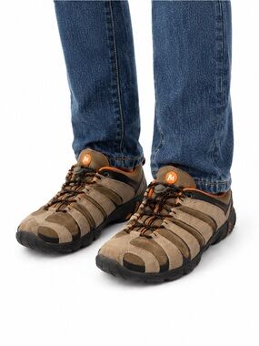 Size 6 Merrell Oakley Kid Trail Shoes Hiking‎ Sneakers Brown Orange